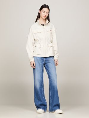 giacca multitasche beige da donne tommy jeans