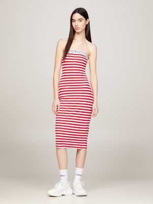 Striped tube outlet dress