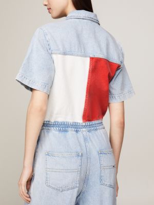 denim archive denim-overall mit reißverschluss für damen - tommy jeans