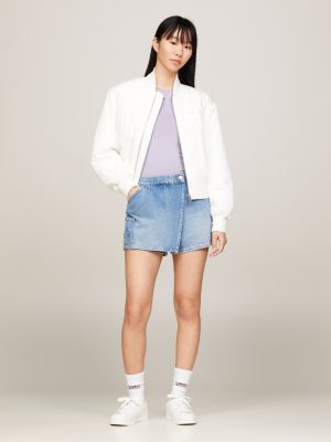 denim mini-skort aus denim im carpenter-style für damen - tommy jeans