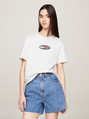 Acquista Tommy Hilfiger T-shirt Performance da donna con stemma equestre e  strass ora