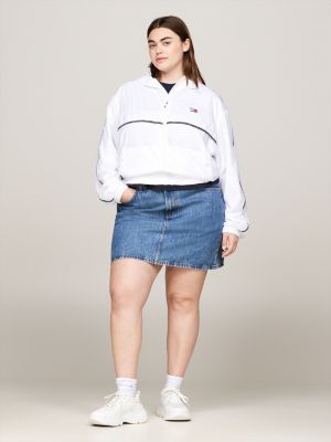 Jupe mom Curve en denim taille tres haute Bleu Tommy Hilfiger