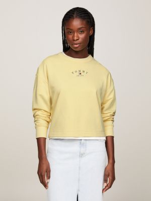 Tommy Hilfiger Womens Open Draped Two Tone Crew Neck Sweatshirt :  : Clothing, Shoes & Accessories