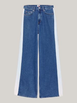 blue archive claire high rise wide leg jeans for women tommy jeans