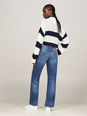 Sophie Low Rise Straight Distressed Jeans | Blue | Tommy Hilfiger