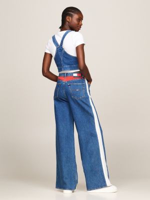 multi archive dungaree crop top for women tommy jeans