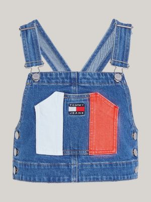 multi archive dungaree crop top for women tommy jeans