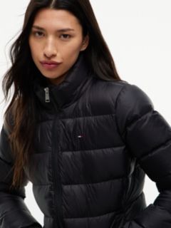 Faux Fur Hood Slim Down Jacket — Black 5