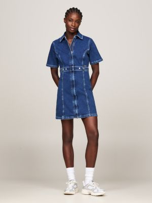 Belted Denim Midi Dress | Denim | Tommy Hilfiger