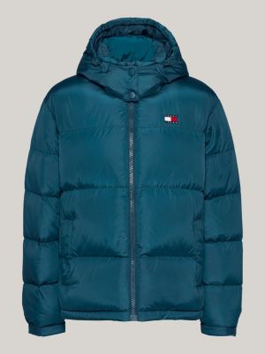 grün wasserabweisende alaska daunenjacke für damen - tommy jeans