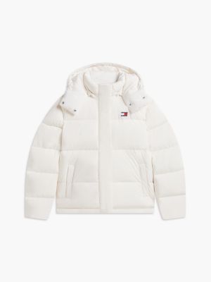 piumino alaska relaxed fit bianco da donne tommy jeans