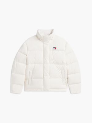 piumino alaska relaxed fit bianco da donne tommy jeans