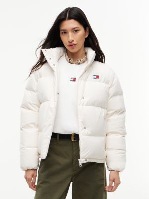 piumino alaska relaxed fit white da donne tommy jeans