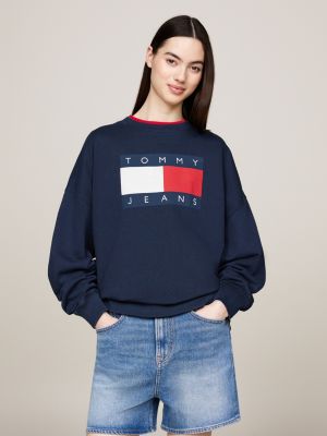 Flag Oversized Fit Sweatshirt | Blue | Tommy Hilfiger