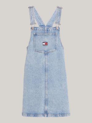 mini abito in denim blu da donne tommy jeans