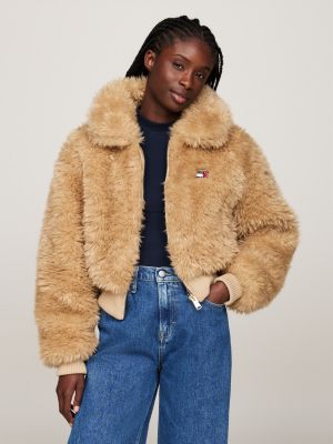 Faux fur shearling jacket best sale