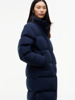 Down Longline Alaska Puffer Coat — Blue 2