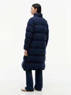 Down Longline Alaska Puffer Coat — Blue 5