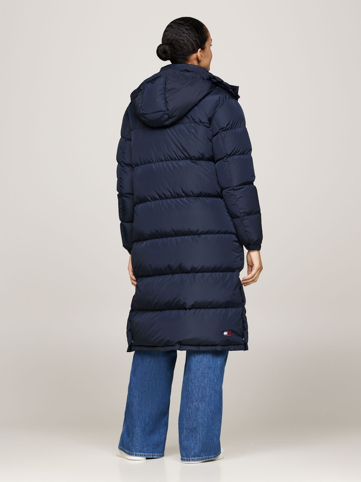 Down Longline Alaska Puffer Coat — Blue