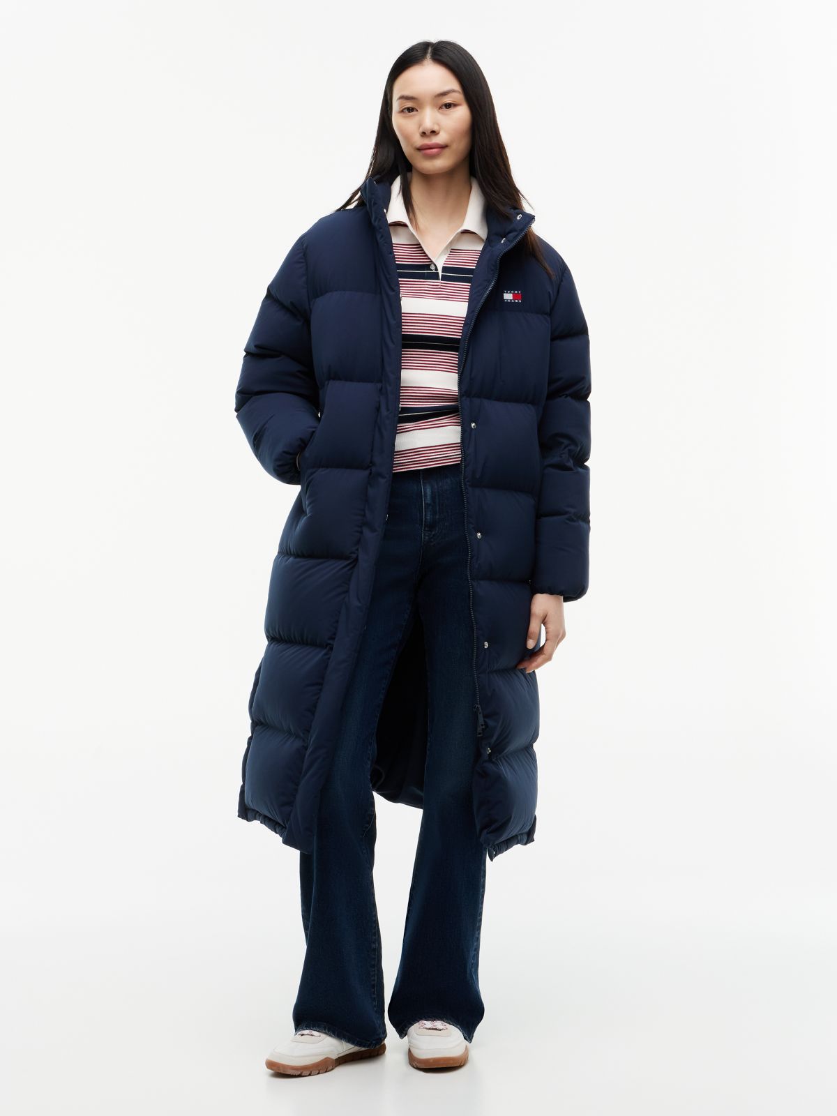 Down Longline Alaska Puffer Coat — Blue