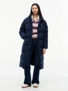 Down Longline Alaska Puffer Coat — Blue 1
