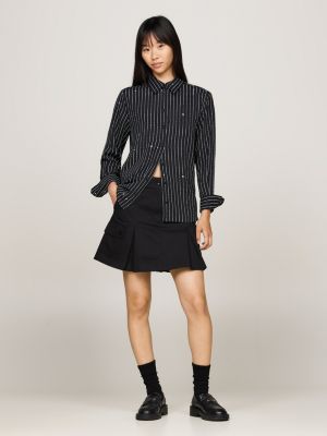 black star stripe print relaxed shirt for women tommy jeans