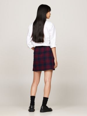 Tartan Check Mini Skirt Red Tommy Hilfiger