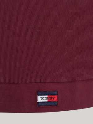 rood geribde cropped fit tanktop met racerback voor dames - tommy jeans