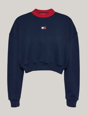 Cropped logo sweatshirt sale