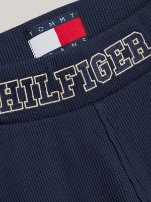 blue tj x game day cycle shorts for women tommy jeans