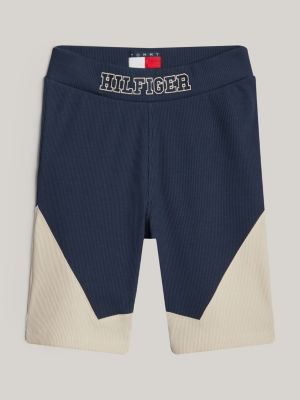 blue tj x game day cycle shorts for women tommy jeans