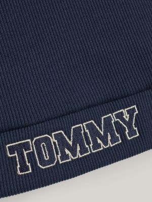 blauw tj x game day fitted cycle crop top voor dames - tommy jeans