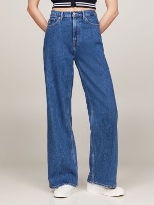 Claire high rise jeans met wijde fit | Blauw | Tommy Hilfiger