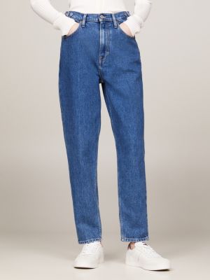 Mom Ultra High Rise Tapered Jeans Blue Tommy Hilfiger