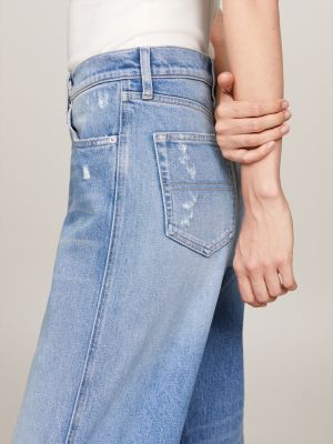 jeans distressed betsy baggy fit a vita media blu da donne tommy jeans