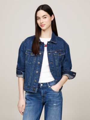 Mom Faded Denim Trucker Jacket | Denim | Tommy Hilfiger