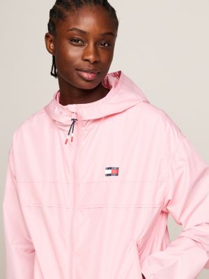 Chicago Windbreaker Hooded Jacket Pink Tommy Hilfiger