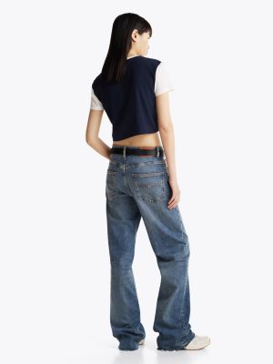 multi varsity logo cropped t-shirt for women tommy jeans