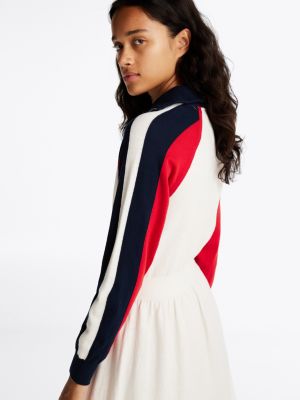 multi colour-blocked jumper mini dress for women tommy jeans