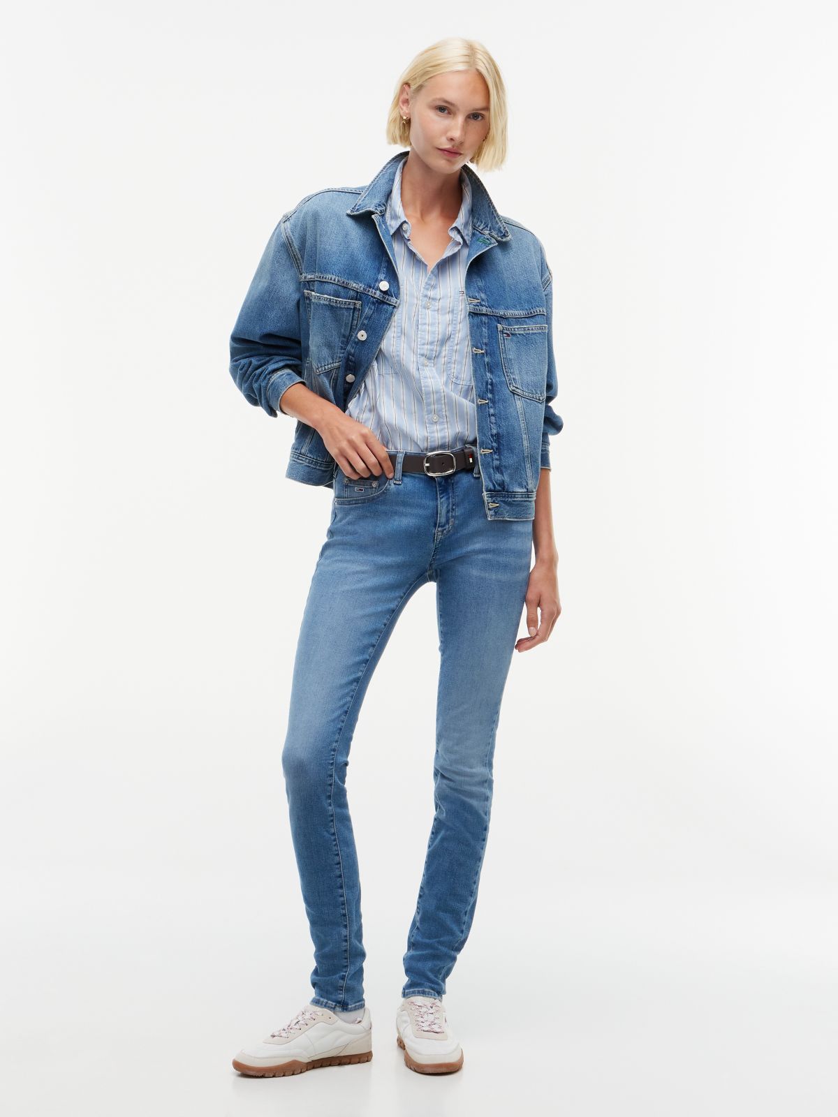 Sophie Low Rise Skinny Jeans — Blue