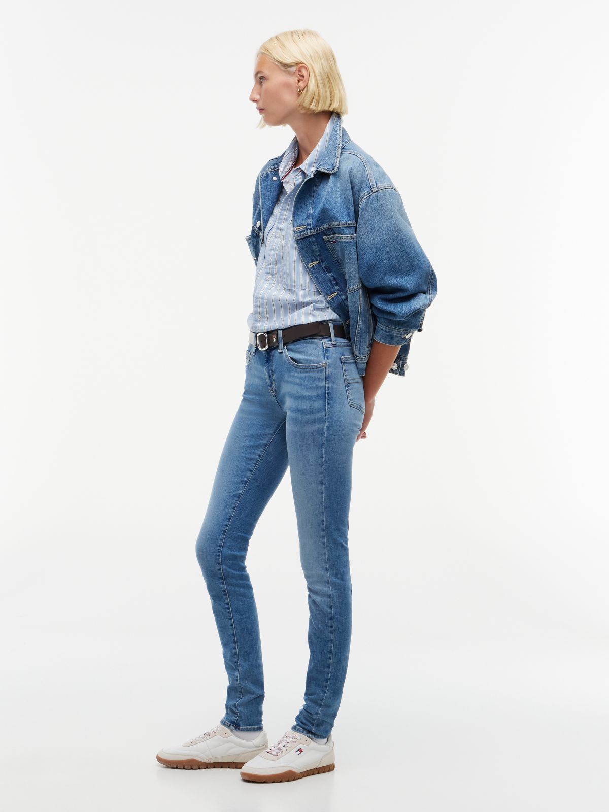 Sophie Low Rise Skinny Jeans — Blue
