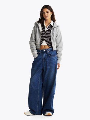 blue charlie mid rise loose jeans for women tommy jeans