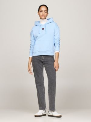 grau izzie straight jeans mit hohem bund für damen - tommy jeans