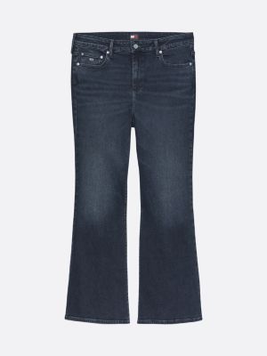 blue curve sylvia faded skinny flared jeans for women tommy jeans