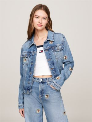 Veste en jean tommy hilfiger femme sale