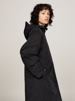 cappotto 2 in 1 idrorepellente con cappuccio black da donne tommy jeans