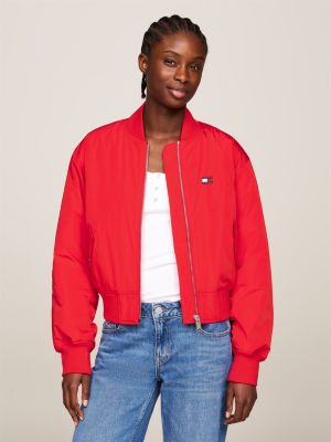 Essential Padded Bomber Jacket Red Tommy Hilfiger