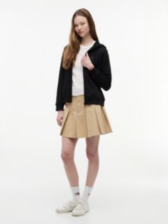 Flag Embroidery Fleece Zip-Thru Hoody — Black 2