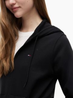 Flag Embroidery Fleece Zip-Thru Hoody — Black 3