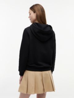Flag Embroidery Fleece Zip-Thru Hoody — Black 4